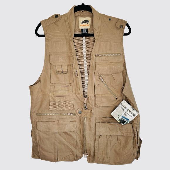 Humvee Safari Photo Vest Utility Campco Mens Small Gorp Outdoors Adventure NWT - Picture 1 of 13